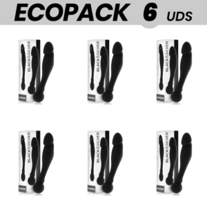 ECOPACK 6 UNIDADES – DILDO ESTIMULANTE BLACK&SILVER KARL G-POINT 18 CM