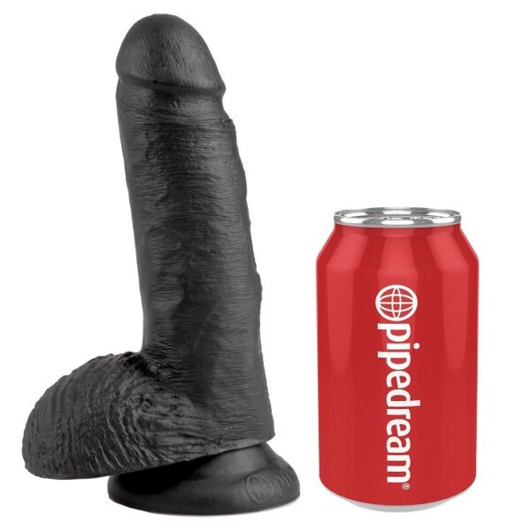 KING COCK 7" GALO PRETO COM BOLAS 17,8 CM - Image 4