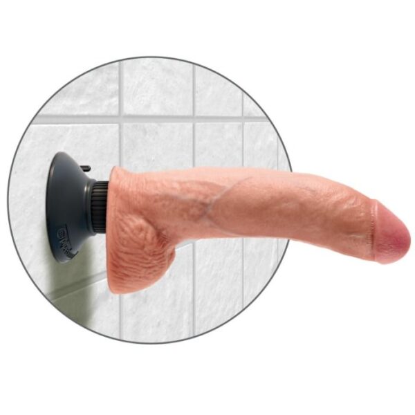 KING COCK 23 CM VIBRANTE GALO COM BOLAS CARNE - Image 5