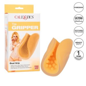 CALEX – MASTURBADOR DE GRIP COM FRONTEIRA – LARANJA