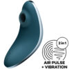 SATISFYER VULVA LOVER 1 ESTIMULADOR E VIBRADOR DE PULSO DE AR - AZUL