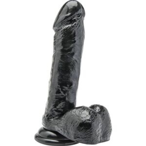 GET REAL – DILDO 18 CM COM BOLAS PRETAS