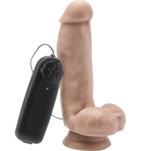 GET REAL – DILDO 12 CM COM BOLAS VIBRADOR PELE