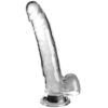 KING COCK CLEAR - DILDO COM TESTÍCULOS 20,3 CM TRANSPARENTE