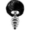 ALIVE - PLUG DE PRAZER ANAL ESPIRAL METAL FLUFFY PRETO TAMANHO M - Image 3