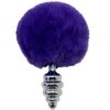 ALIVE - PLUG DE PRAZER ANAL ESPIRAL METAL FLUFFY DARK VIOLETA TAMANHO M - Image 3