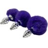 ALIVE - PLUG DE PRAZER ANAL ESPIRAL METAL FLUFFY DARK VIOLETA TAMANHO M - Image 5