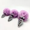 ALIVE - PLUG DE PRAZER ANAL ESPIRAL METAL FLUFFY VIOLETA TAMANHO L - Image 4