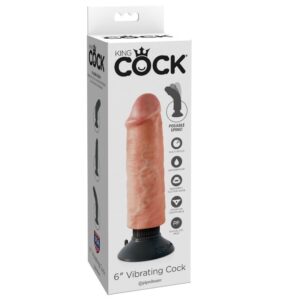 KING COCK – 6 "- 15,24 CM VIBRANTE CARNE DE GALO