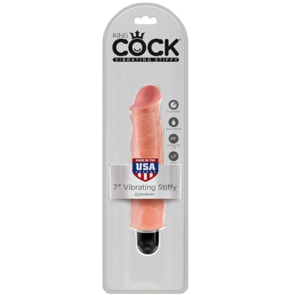 KING COCK 17,8 CM VIBRANTE STIFFY - CARNE - Image 4