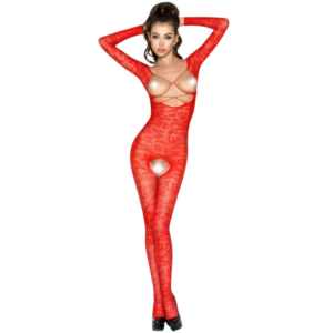 PASSION WOMAN BS031 BODYSTOCKING RED ONE SIZE