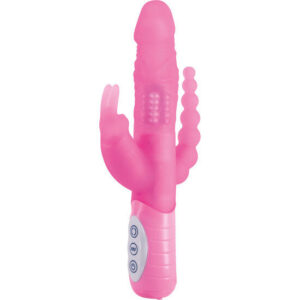 SEVENCREATIONS E RABBIT SLIMINE TRIPLE PLAY- VIBRATOR TRIPLE ESTIMULATION ROSA