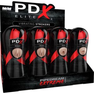 PDX ELITE – CONJUNTO STROKER 12 UNIDADES: 6X VAGINA, 3X ANO, 3X BOCA