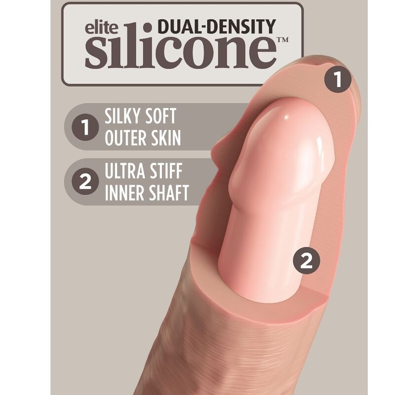 KING COCK - ELITE DILDO SILICONE REALISTA 25.4 CM - Image 5