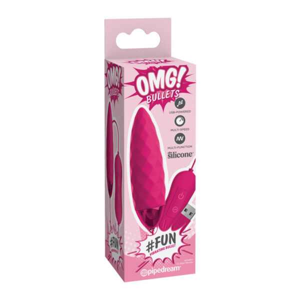 OMG - FUN VIBRATING BULLET PINK LUXE - Image 4