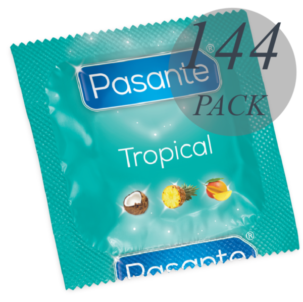 PASANTE - DE PRESERVATIVOS SABORES TROPICAIS 144 UNIDADES - Image 3
