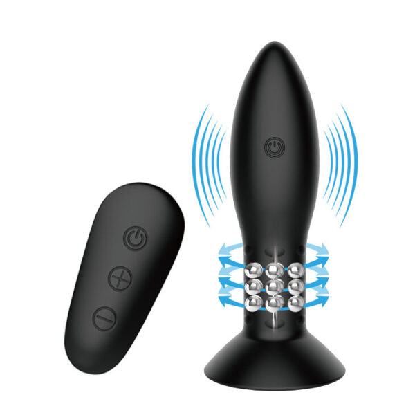 MR PLAY - PLUG COM CONTROLE REMOTO DE BOLAS ROTATIVAS PRETAS - Image 3